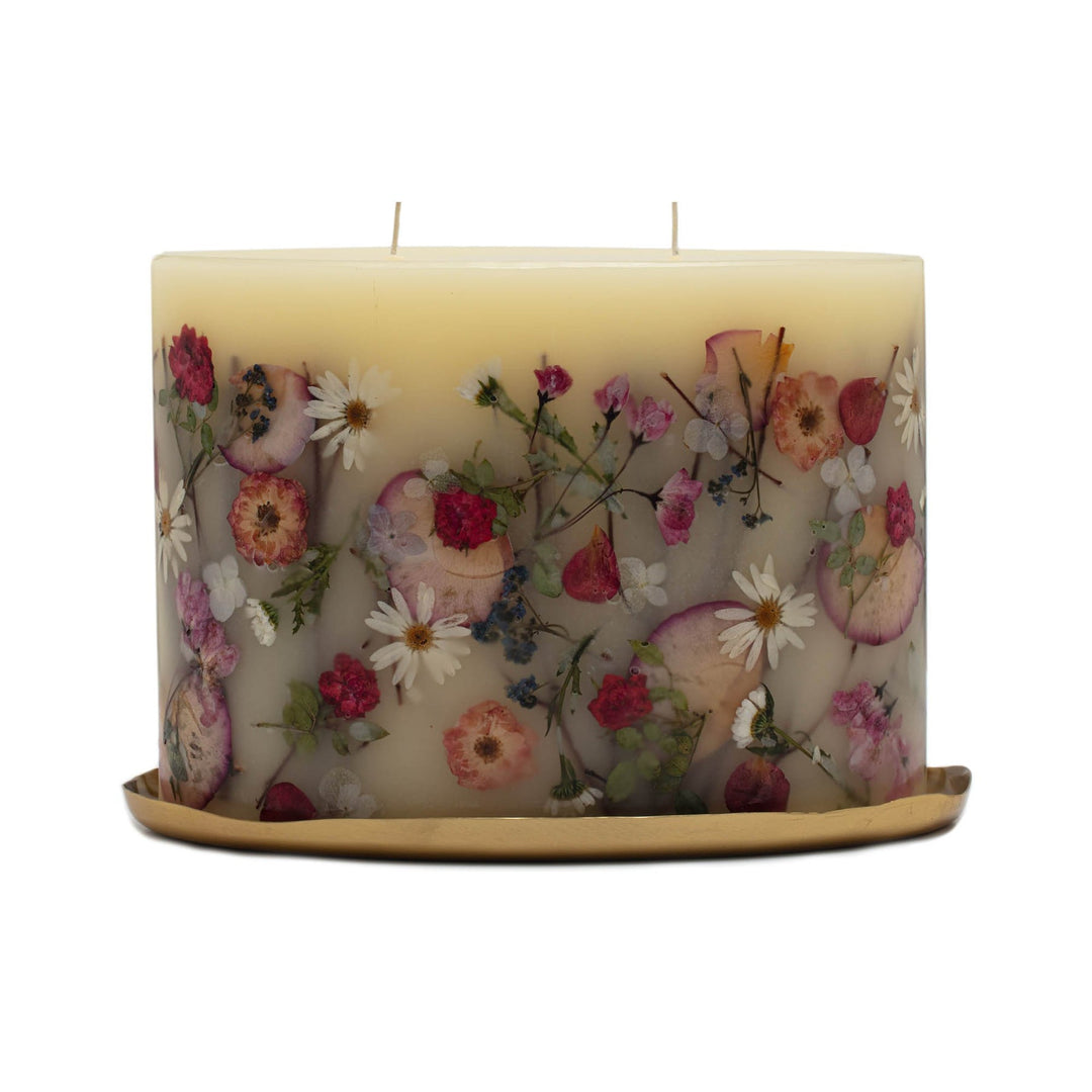 ROSY RINGS APRICOT ROSE OVAL BOTANICAL SCENTED CANDLE