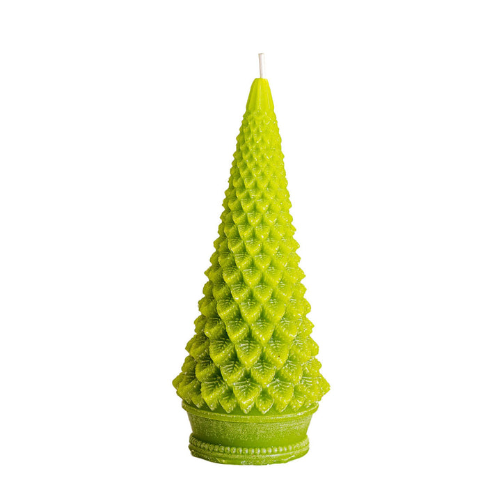 Vela Accent en Forma de Árbol Esculpido - Escarcha de Bayas de Invierno