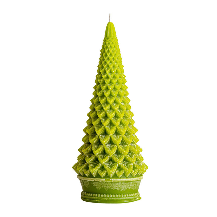 Vela Signature en Forma de Árbol Esculpido - Escarcha de Bayas de Invierno