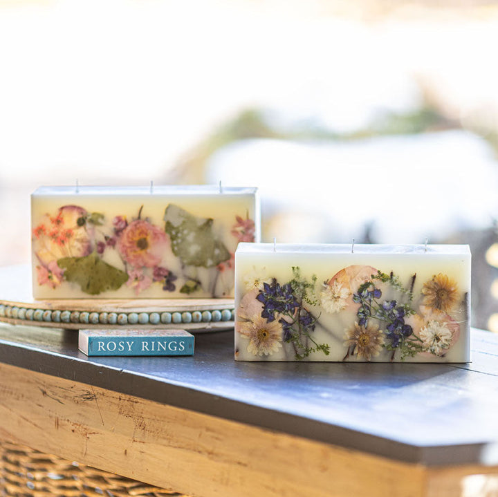 Blushing Rosewood - Brick Botanical Scented Candle