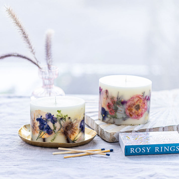 Blushing Rosewood - Petite Oval Scented Botanical Candle