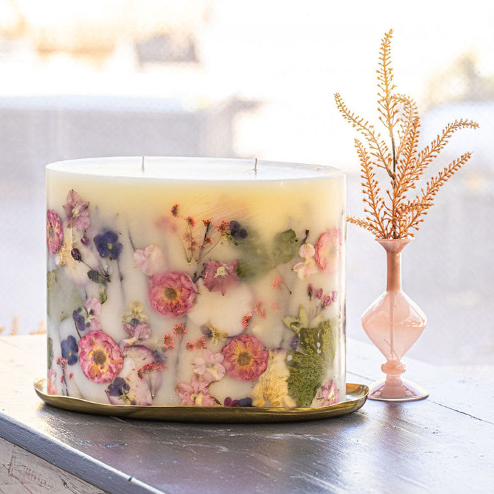 Blushing Rosewood - Oval Botanical Scented Candle