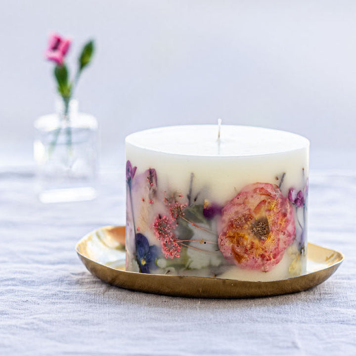 Blushing Rosewood - Petite Oval Scented Botanical Candle