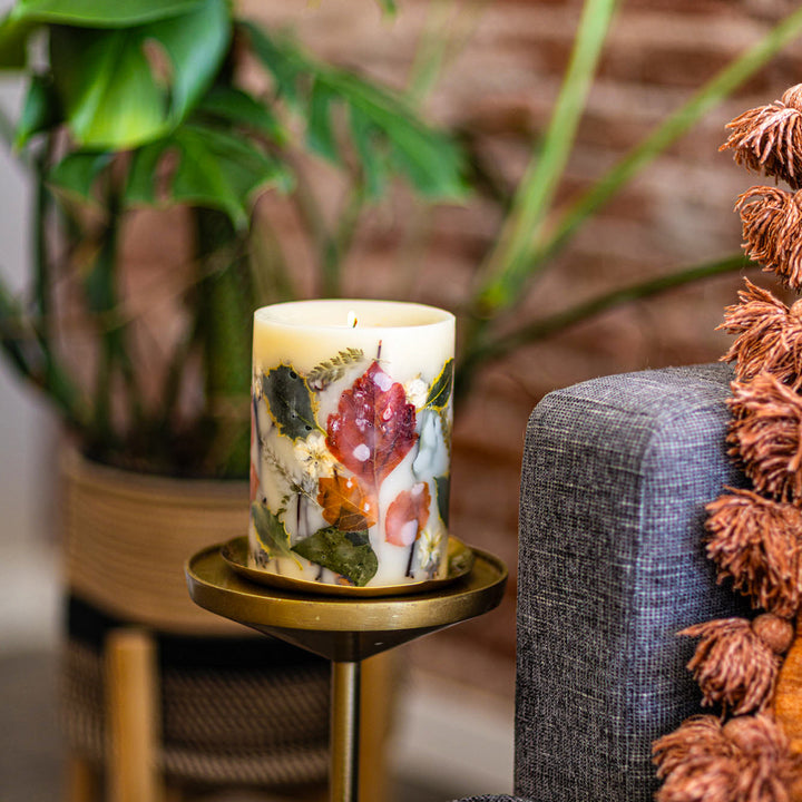 Forest - Small Round Scented Botanical Candle