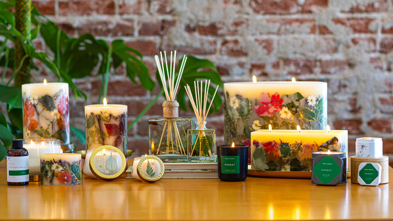 Forest fragrance collection display