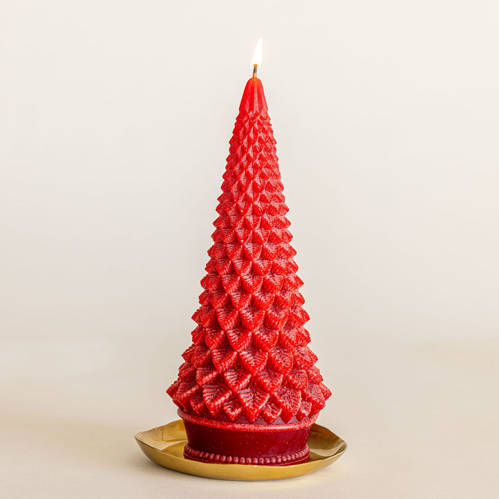 Vela Signature en Forma de Árbol Esculpido - Manzana Picante