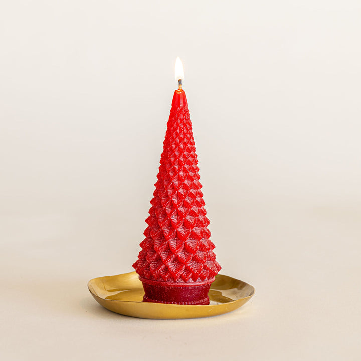 Bougie Arbre Sculpté Accent - Pomme Épicée