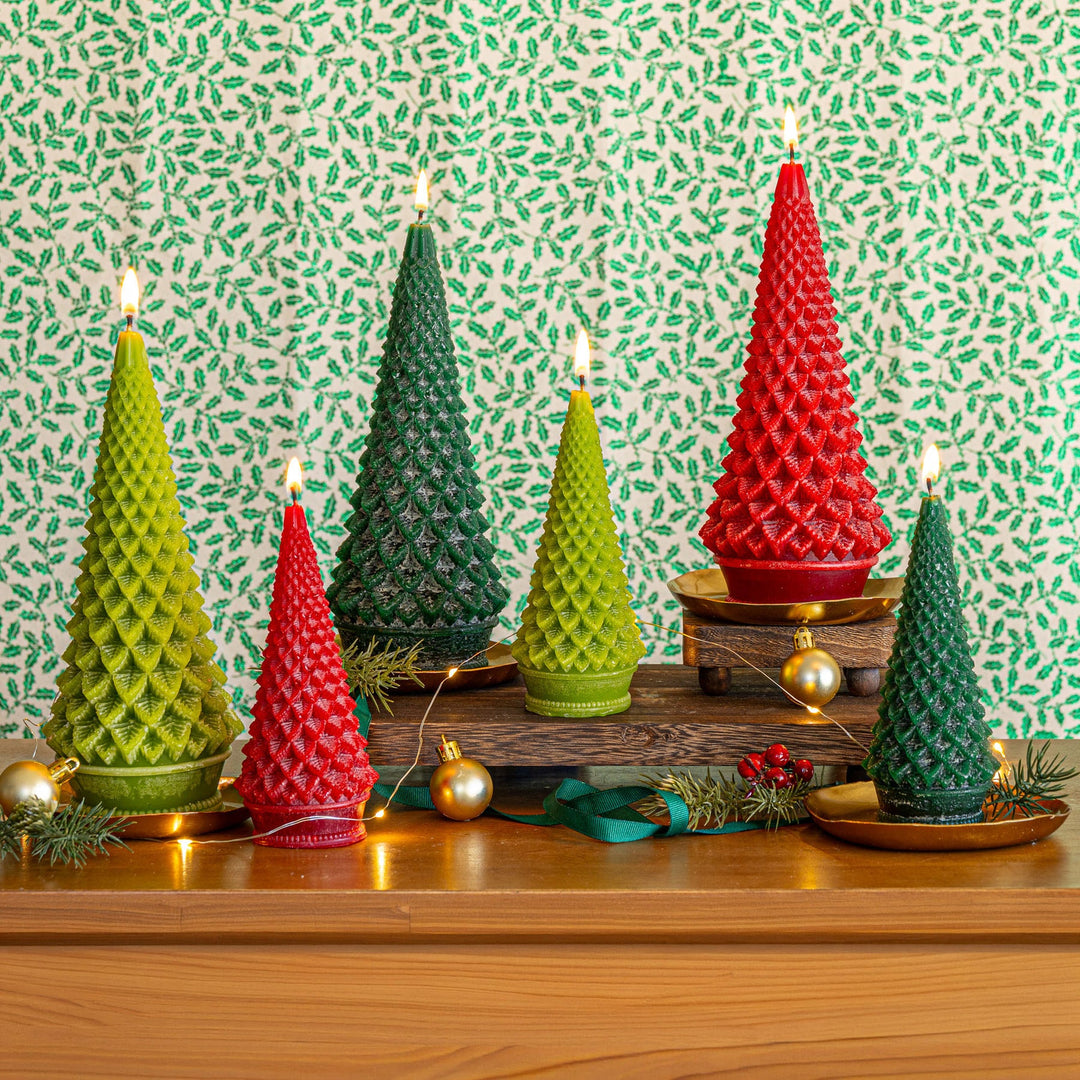 Bougie Arbre Sculpté Accent - Pomme Épicée