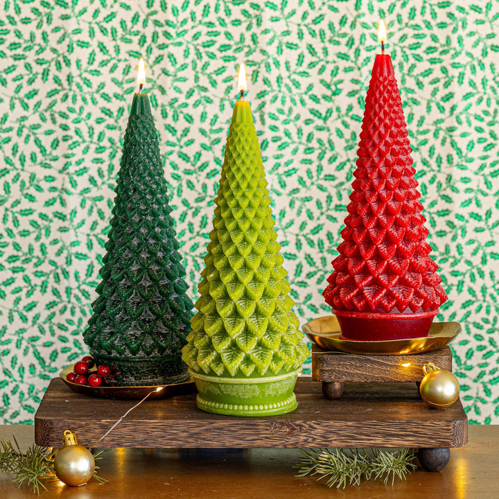 Vela Signature en Forma de Árbol Esculpido - Manzana Picante