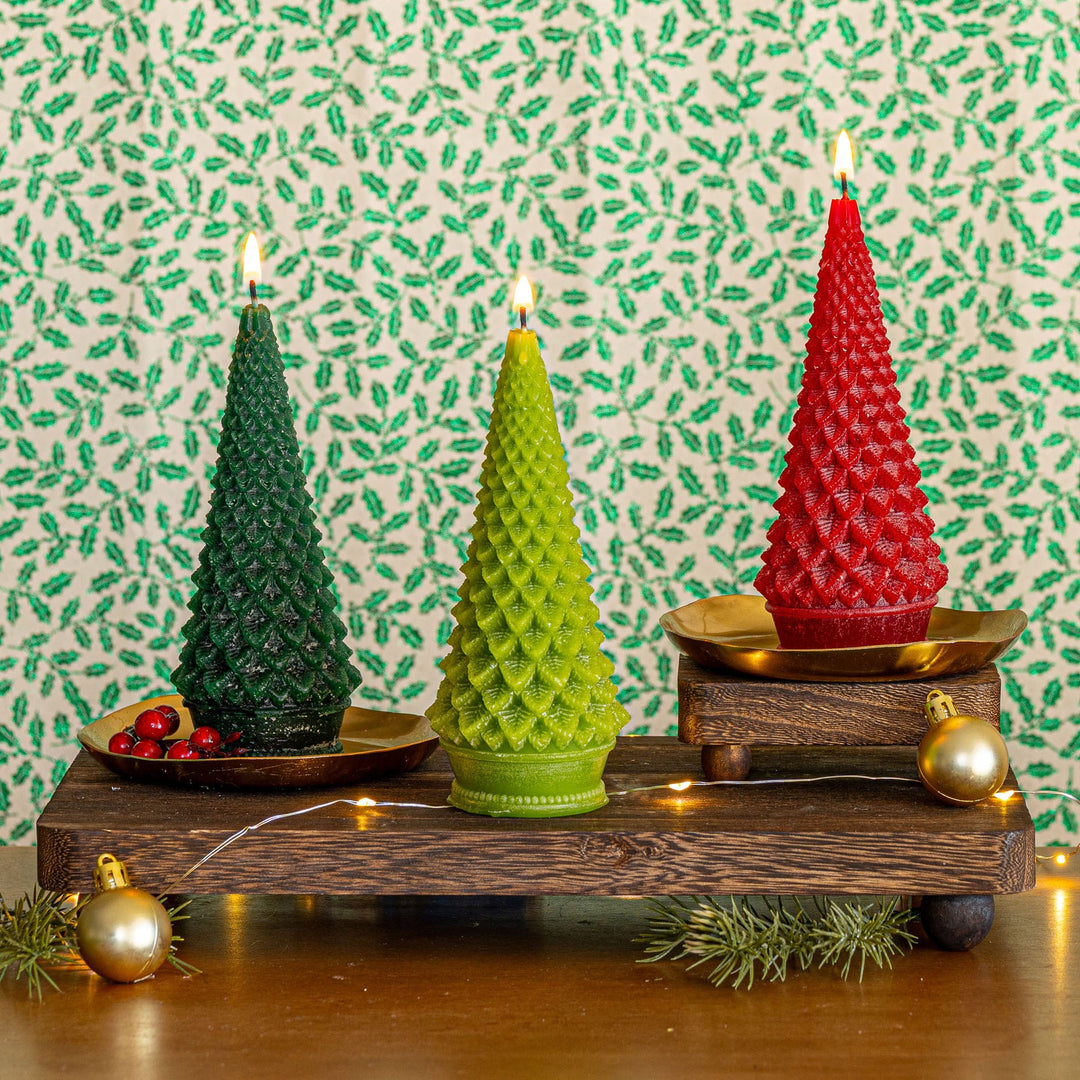 Bougie Arbre Sculpté Accent - Pomme Épicée