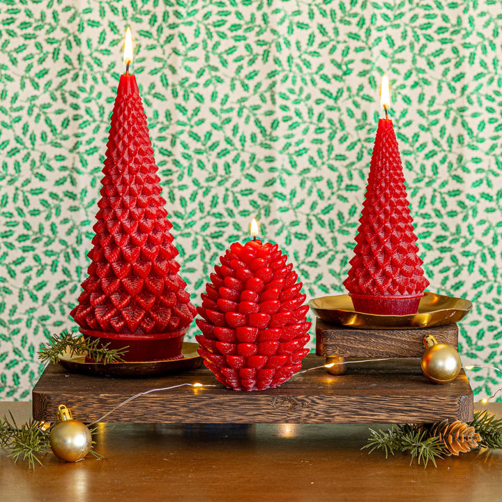 Vela Signature en Forma de Árbol Esculpido - Manzana Picante