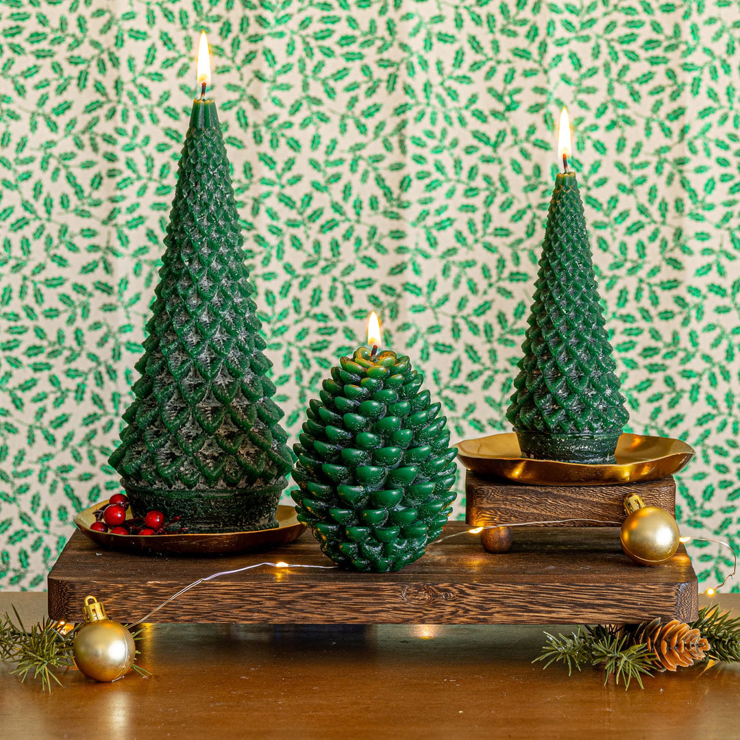 Vela Accent en Forma de Árbol Esculpido - Bosque