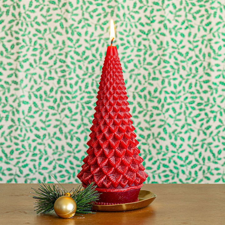 Vela Signature en Forma de Árbol Esculpido - Manzana Picante