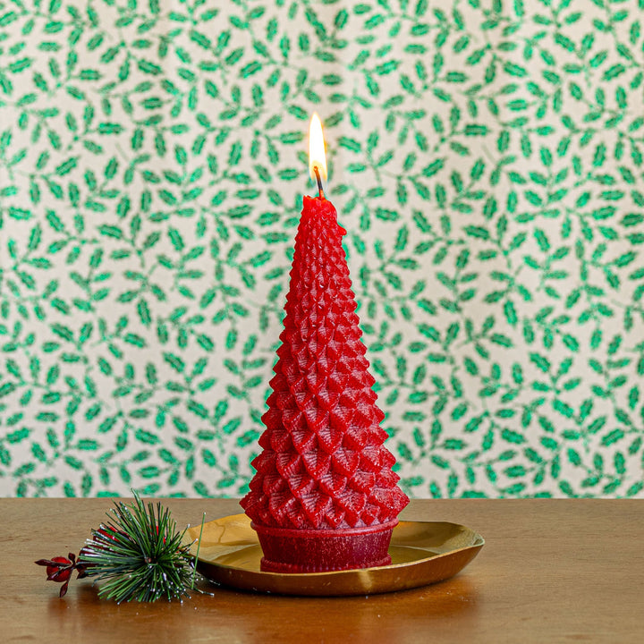 Bougie Arbre Sculpté Accent - Pomme Épicée