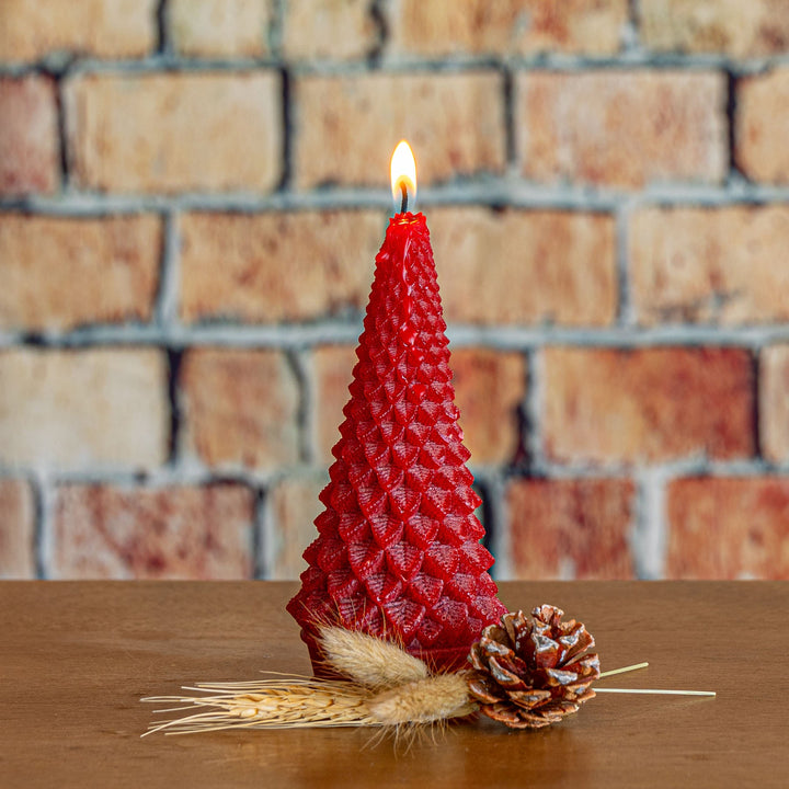 Bougie Arbre Sculpté Accent - Pomme Épicée